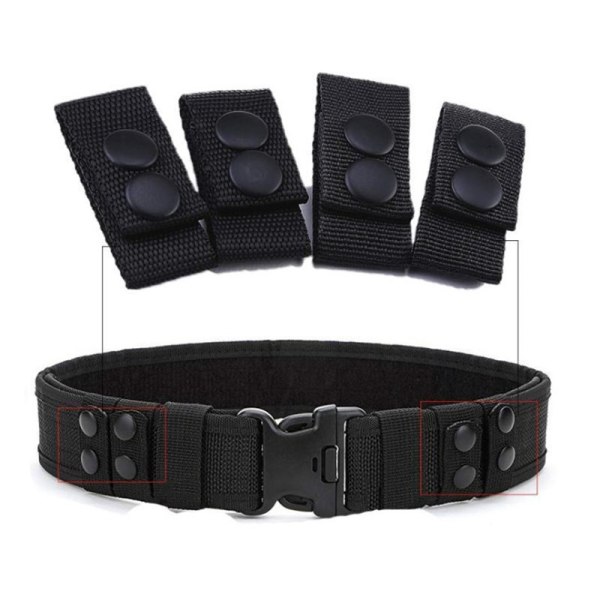 Sett med 4 Duty Belt Keeper med Dobbel Knapper for 2?\" Bred Belte