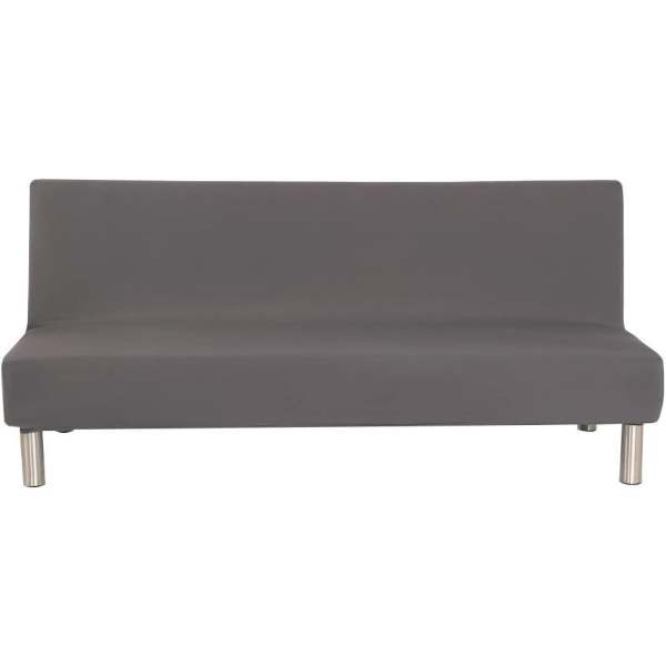 Sølvgrå armløs sofabetræk med elastisk sengepude glidende s
