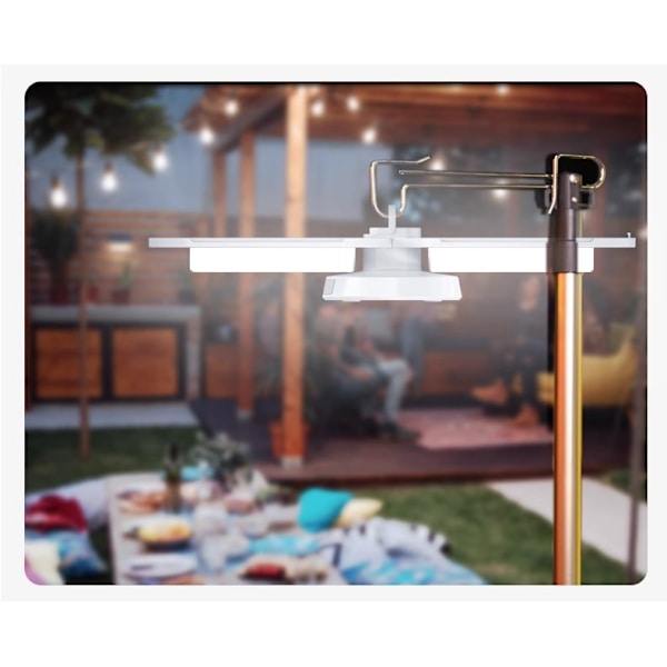 Solcellsladdad, Bärbar Campinglampa med Justerbar Ljusstyrka
