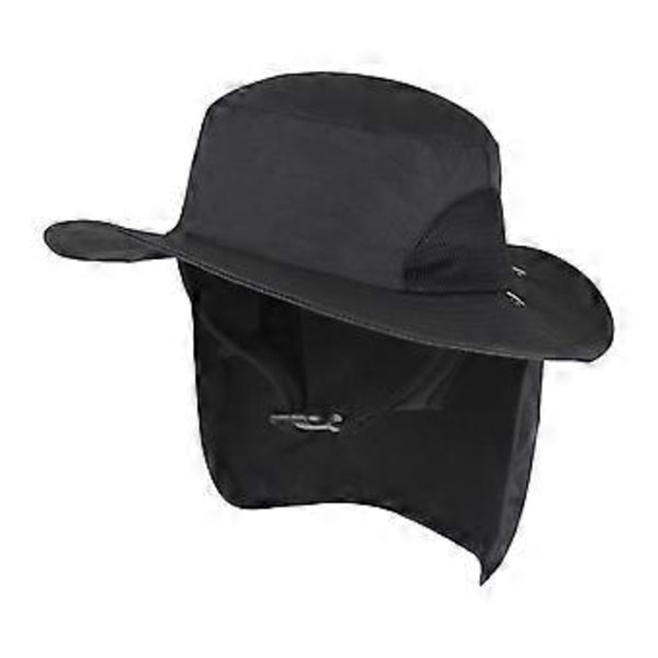 Surf Bucket Hatt Bredbrättad Solhatt Andningsbar Vuxen Unisex Fiskarhatt Portabelt Visir Fiskemössor för Camping Kajakpaddling Surfing Vandring Fiske (Svart)