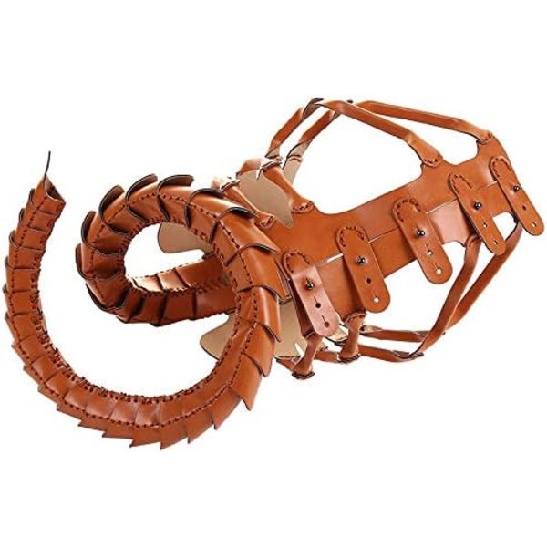 Facehugger Håndsyet Lædermaske Gyser Halloween Alien Kostume