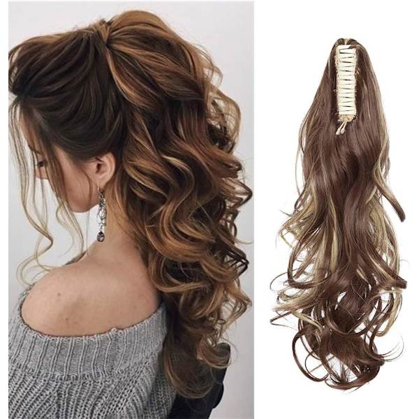 One Piece (ca 55 cm) Big Wave Peruk, Lockig Lockig Ponytail Extensions