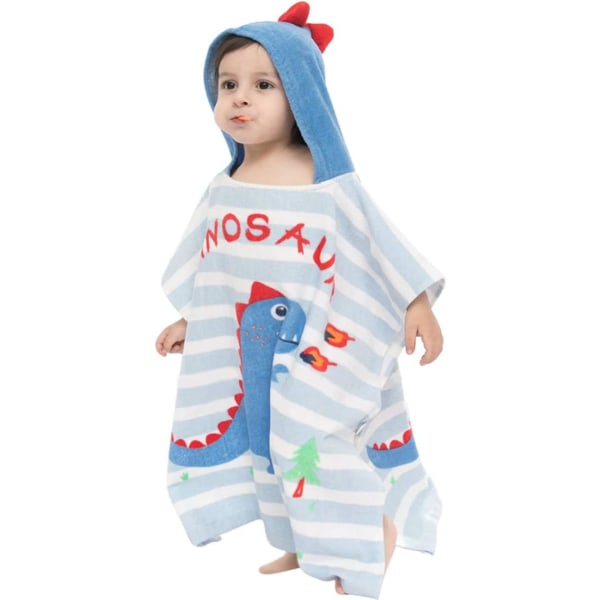 Barn Poncho med Huva Strand Handduk Djur Bomull Barn Simning Ba