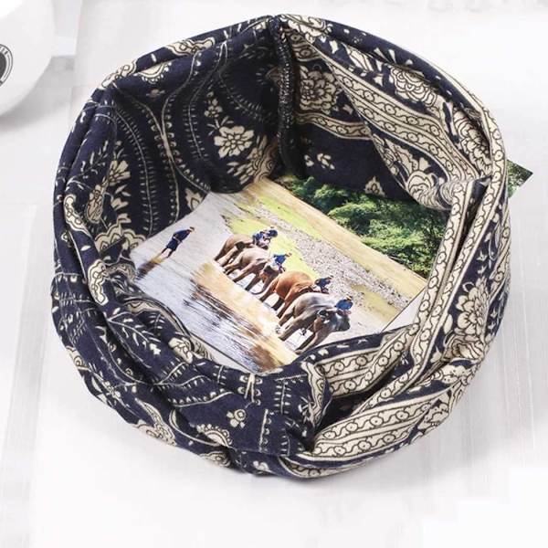 Pakke med 4 kvinners hodebånd Boho-stil Floral elastiske hodebånd He