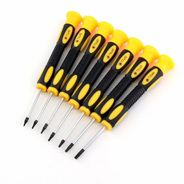 7 st, Professionell Precisionsskruvmejsel/Stjärna/Magnetisk, T3 T4 T5 T