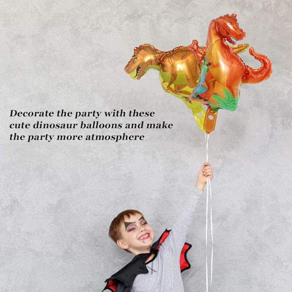 10 stk. dinosaur ballon, inkl. 8 stk. dinosaur ballon og