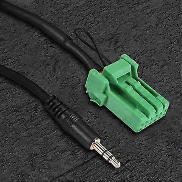 6-benet grønt stik Stereo 3,5 mm Jack Audio Aux-in MP3-kabelledning til Honda Jazz Fit 2002-2006