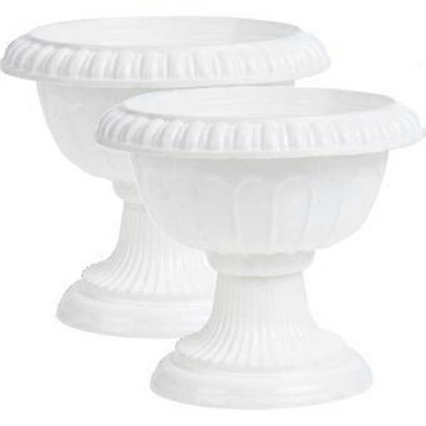 2 st Romersk Blomkruka Vintage Stil Urna Planter Klassisk Traditionell Romersk Planter