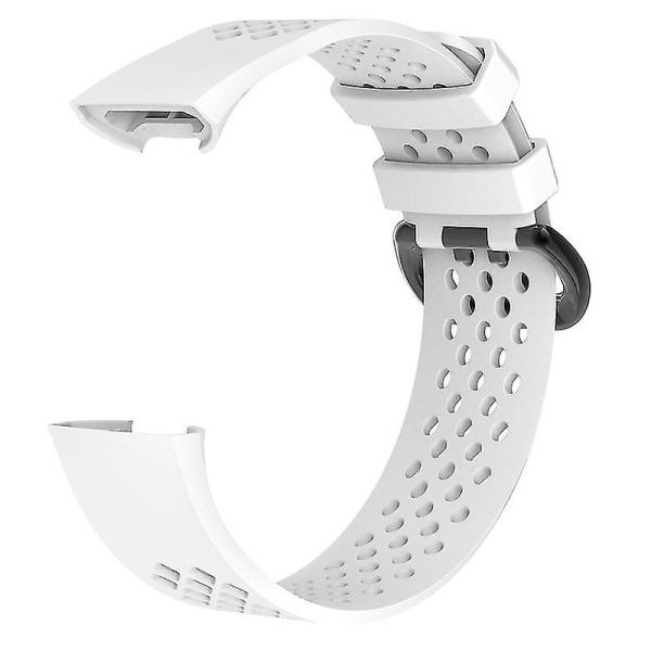 Kompatibelt Mjukt Silikon Andningsbart Armbandsur Armband Kompatibelt Fitbit Charge 3 Jikaix.L.Purple