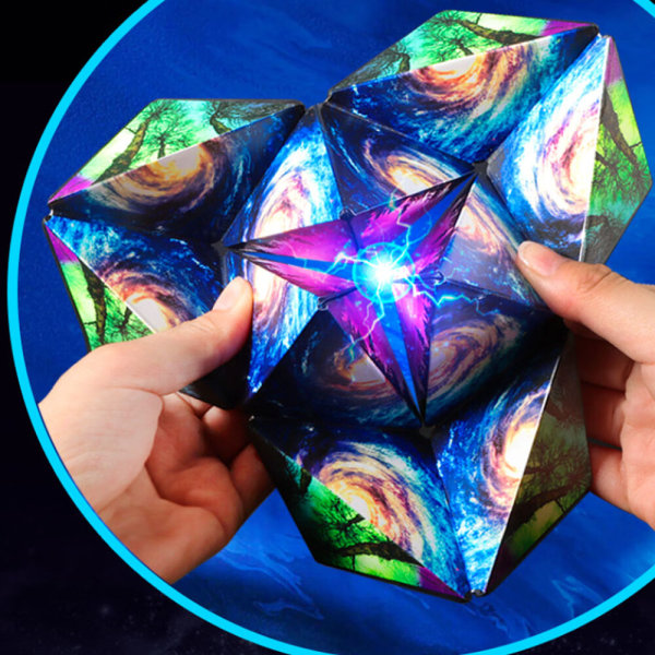 One Piece tredimensjonal magnetisk Rubiks kube (flammerød), A