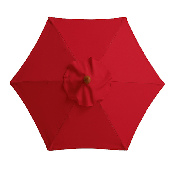 (Rød) Udskiftningslærred til parasol - 6 ribben - Diameter 2 meter