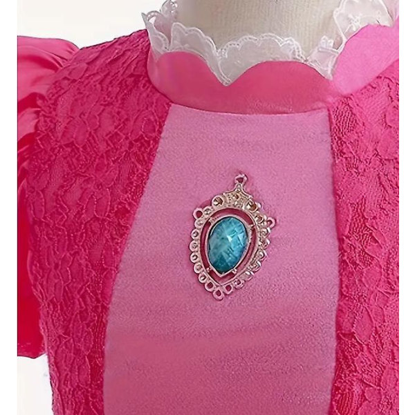 Rosa prinsessklänning - Halloween barnkläder, bubbelärmar Extra långa tjejer&#39; Hornformad Performance Dress.100cm.