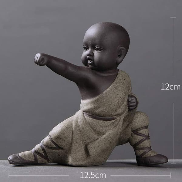 Mini Kung Fu Munk Ornamenter Buddha Statue Te Dyre Zen Have T