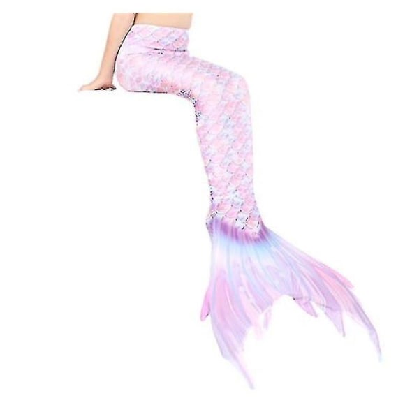 Sjöjungfrusvansar för simning för barn och vuxna med monofin -allin.L.Pink Pink L