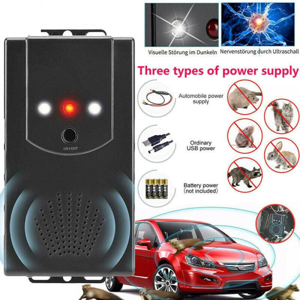 Ultraljudsväselavvisande medel för bil, elektronisk råttavskräckning, Pe