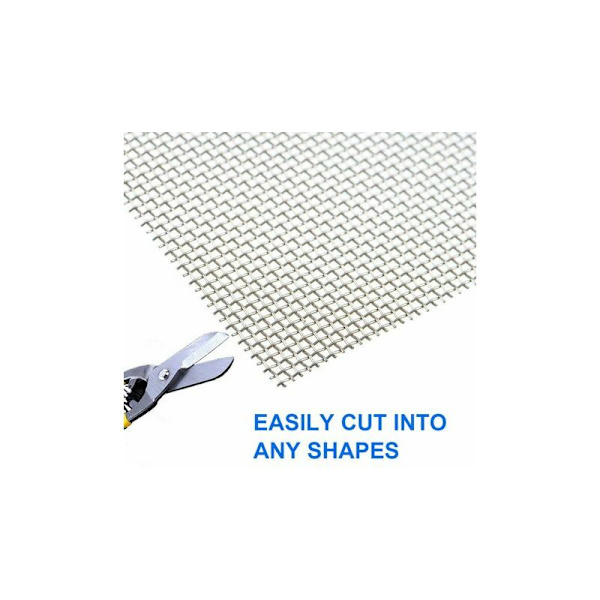 5-pakkaus 304 ruostumattomasta teräksestä kudottua metalliverkkoa, ilmaverkko 11,8\" x 8,2\"
