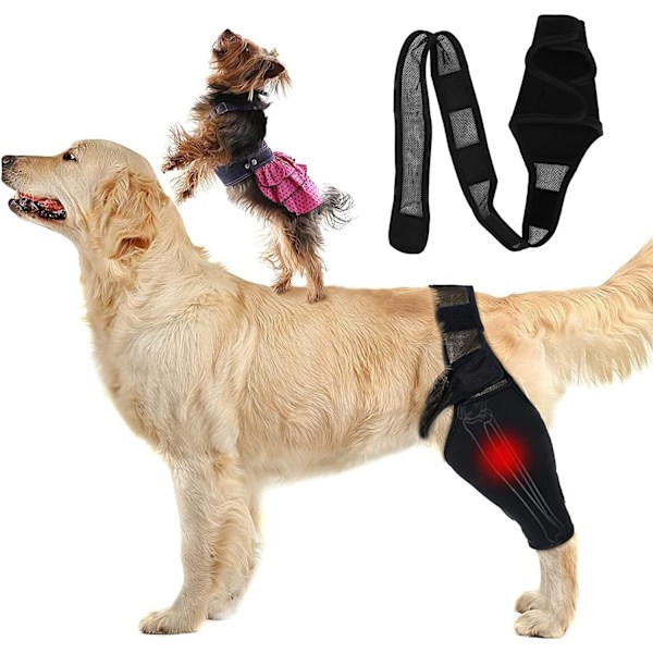 Hundarmbågsstöd, hundkompressionsknästöd, armbågs- och axelstöd, dysplasi, artrit, armbågsförhårdnader, trycksår, axelledsförskjutning (L)