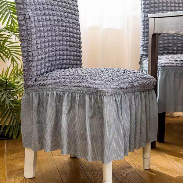 Kuplaverkkojoustava huippuluokan tuolinpäällinen laskostetulla helmalla