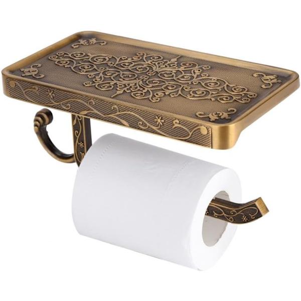 Vintage Toiletpapirholder i Antik Messing Rullepapirholder til Væg