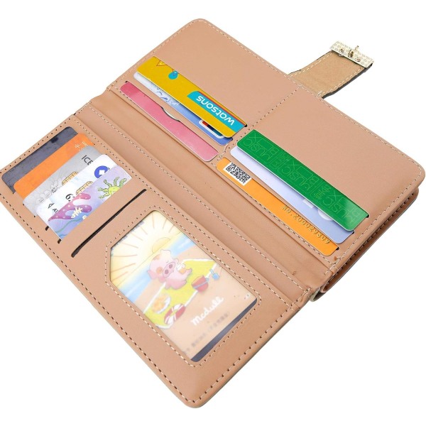 Creative-Idea Långbladiga tvåfaldiga plånböcker för kvinnor, korthållare