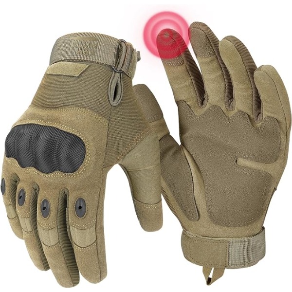 Motorcykelhandsker, Full Finger Touch Screen Military Tactical Gl