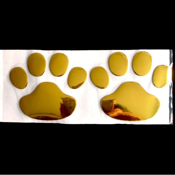 Set med 4 st Bilstickers Björntassar Hundfotspår Bilsticker för