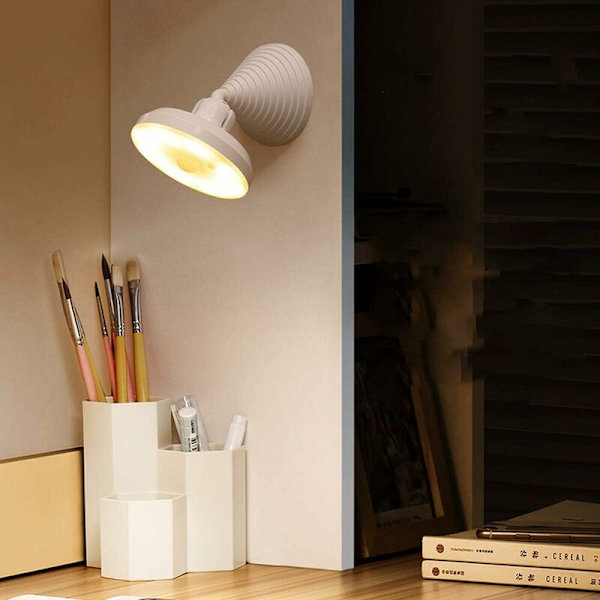 Dubbelinduktion infraröd rörelsesensor LED-nattlampa – infraröd magnetlampa – vägglampa för skåp, trappa, USB uppladdningsbar (1 st varmvit)