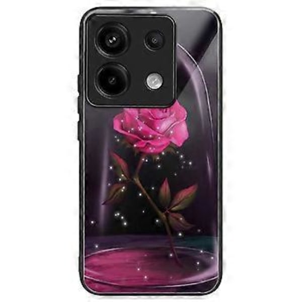 Skal för Xiaomi Redmi Note 13 Pro 5G/Poco X6 5G Härdat Glas+TPU Mönstertryck Baksida Telefonskydd Style F