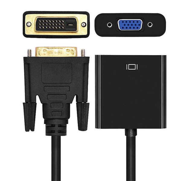 Dvi til Vga-adapter, Gana 1080p aktiv Dvi-d til Vga-konverter 24+1