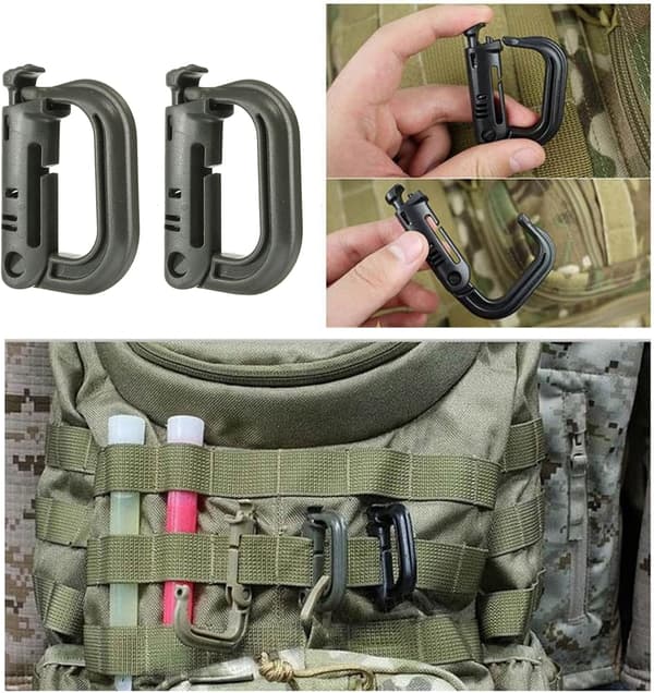 Plast Små Molle Klips Taktiske Kroker D-Ring Molle Taktisk