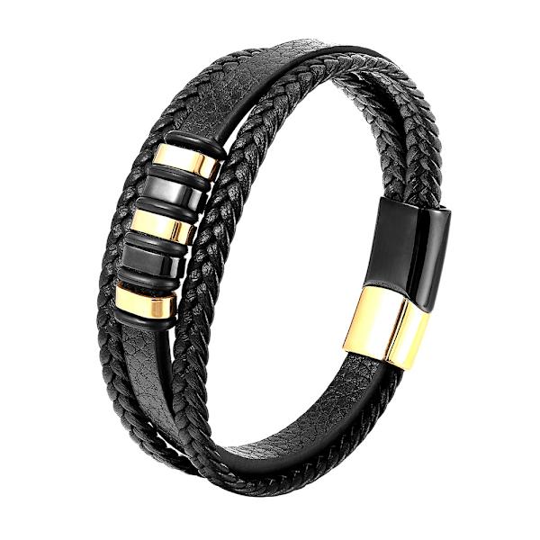 Läderarmband för män - Premiumflätad läderarmband för män