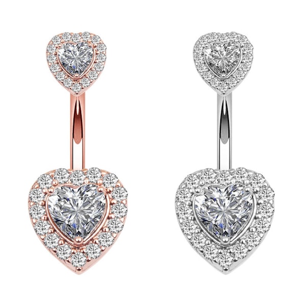Todelt kærlighed navlering kreativ Zircon navlepiercing umbilica