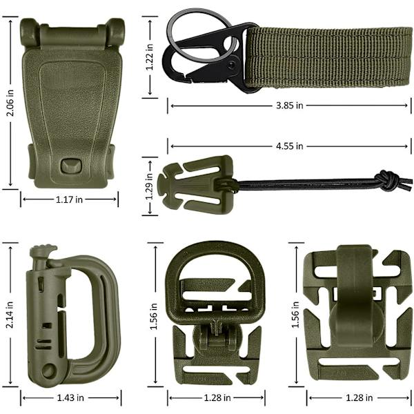 Taktiske Molle-utstyrsfester for taktiske ryggsekker