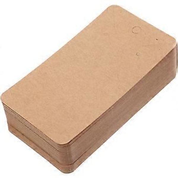 100 stk. Kraft Papir Øreringe Kort Holder Simple Øreringe Display Kort til Ørestikker Øreringe Brun