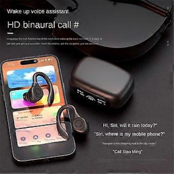 Langattomat Bluetooth 5.3 -kuulokkeet TWS-nappikuulokkeet Stereokuulokkeet Korvakoukulla