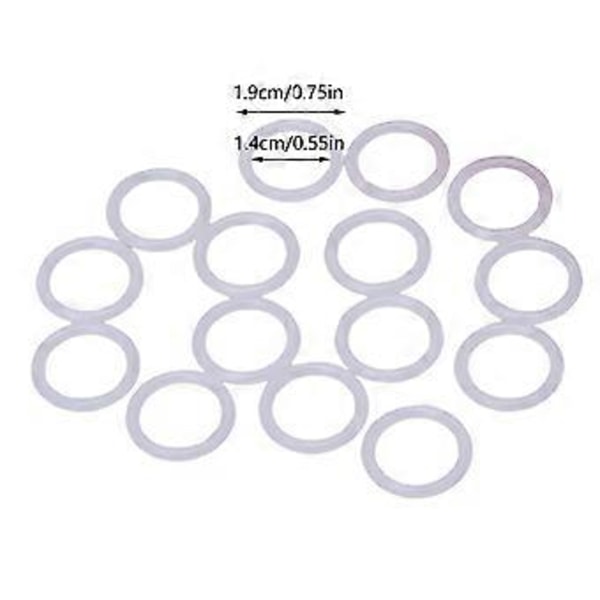 DIY Virkad Ring Cirkel Krok Plast Hantverksverktyg Tillbehör för Handväska Bil för Sömnad Vit