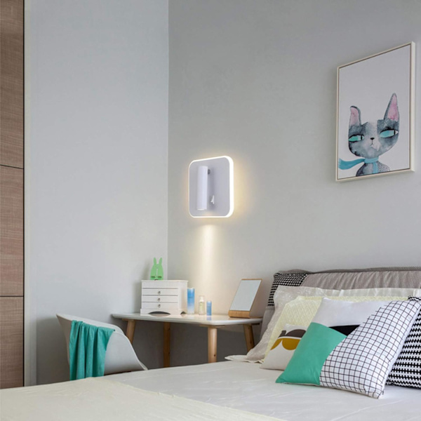 LED-vägglampa sänglampa läslampa 12W LED-vägglampa läsning L