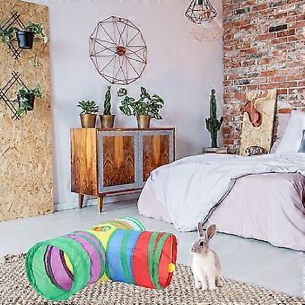 Kokoontaitettava pupun tunnelilelu interaktiivinen hamsterin tunneli hamsterin piiloutumistunneli pupun putkilelu