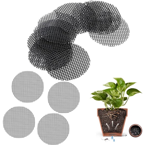 Paket med 100 Plantkruka Nätmattor Trädgårdsplantkruka Nätmattor Runda Im