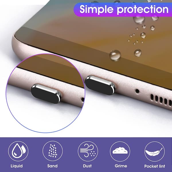 Støvprop egnet til Apple 13 støvprop iPhone 12 metal strømstik 11Pro