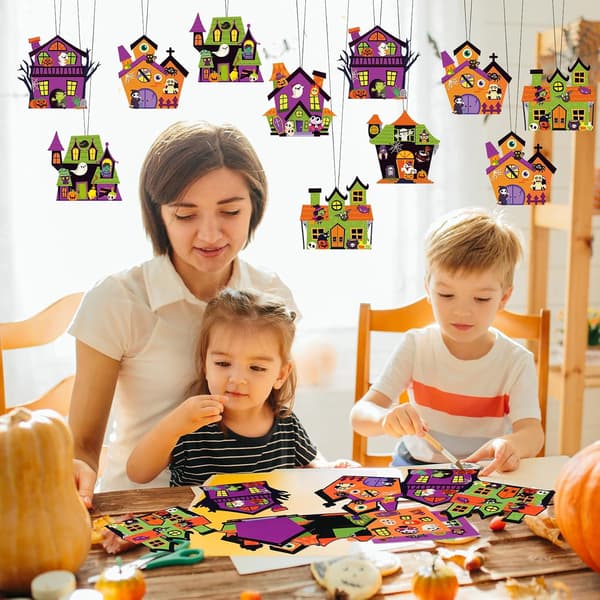 Halloweenpysselkit för barn, Halloween-slottspysselkit, perfekt för klassrumsaktiviteter och presenter