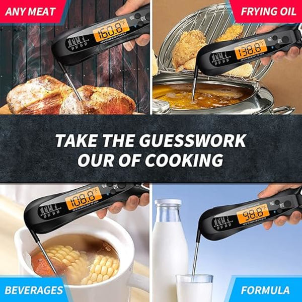 Kjøtttermometer intelligent rask øyeblikkelig avlesning for grill og kokk