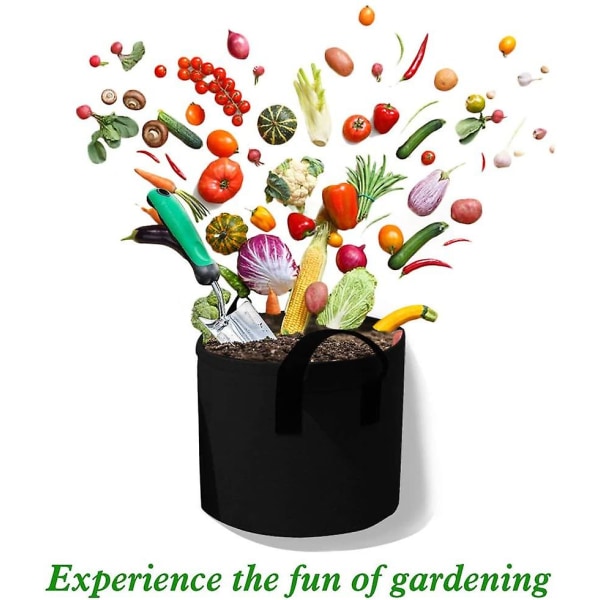 3-pack Grow Bags Fabric Smart Pots För Växter Med Handtag Bundle