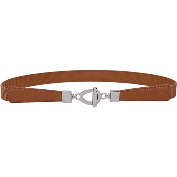 Dam 0.8\" Bred Smalt Elastiskt Midjebälte Stretch Cinch Bälte T