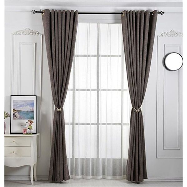 2 kappaletta (beige, noin 45 cm pitkä) Verhonpidikkeet Magneettiset Verhot