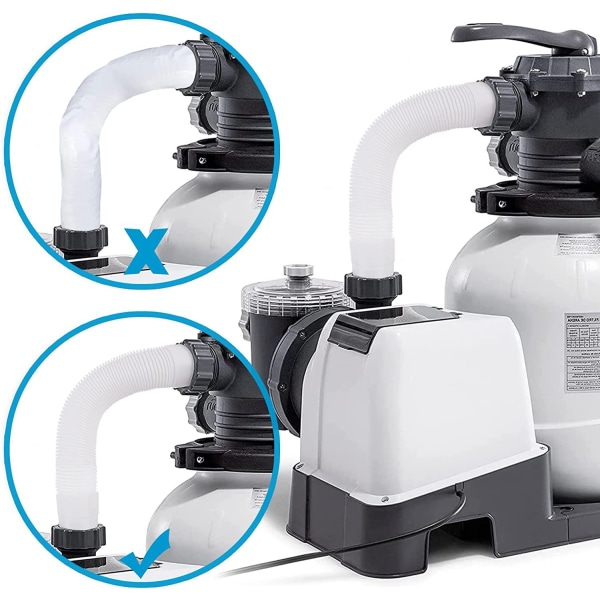 Udskiftningsflexibel slange til swimmingpoolfilter, swimmingpool