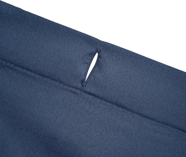 Navy Blå - 183x183cm - Waffle-vævet Bruseforhæng, Polyester
