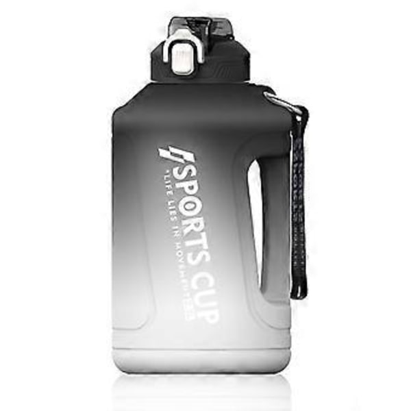 2,3L Halv Gallon Vattenflaska med Sugrör och Tidsmarkering