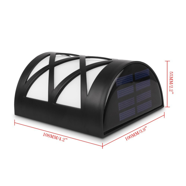 3 stk., Solar Udendørs Havelys, Hegnslys, Solar LED Patio Lig