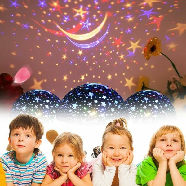 Night Light, Kids Lighting Starry Sky projektorlampa för barn - B